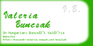 valeria buncsak business card